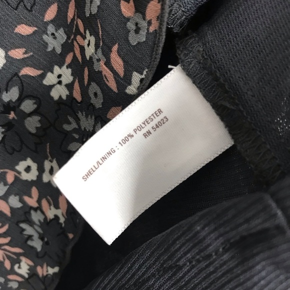 Old Navy Ruffle Floral Dress Ribbon Straps XS Gray Multi Color Flower Print - Picture 5 of 7